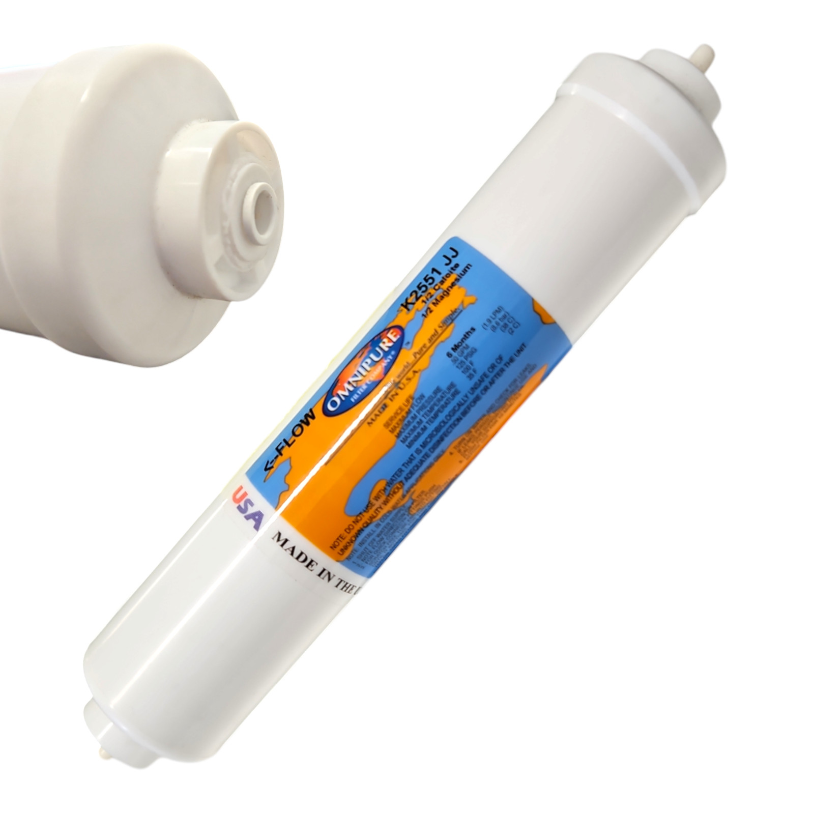Omnipure K2551-JJ Inline Calcite / Corosex 10″ x 2″ 1/4″QC 3PK