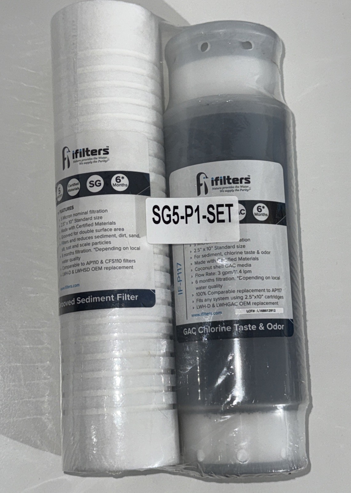 iFilters LWH-D Replacement Filter Set – Whole House 2 Stage Sediment – Rust & CT