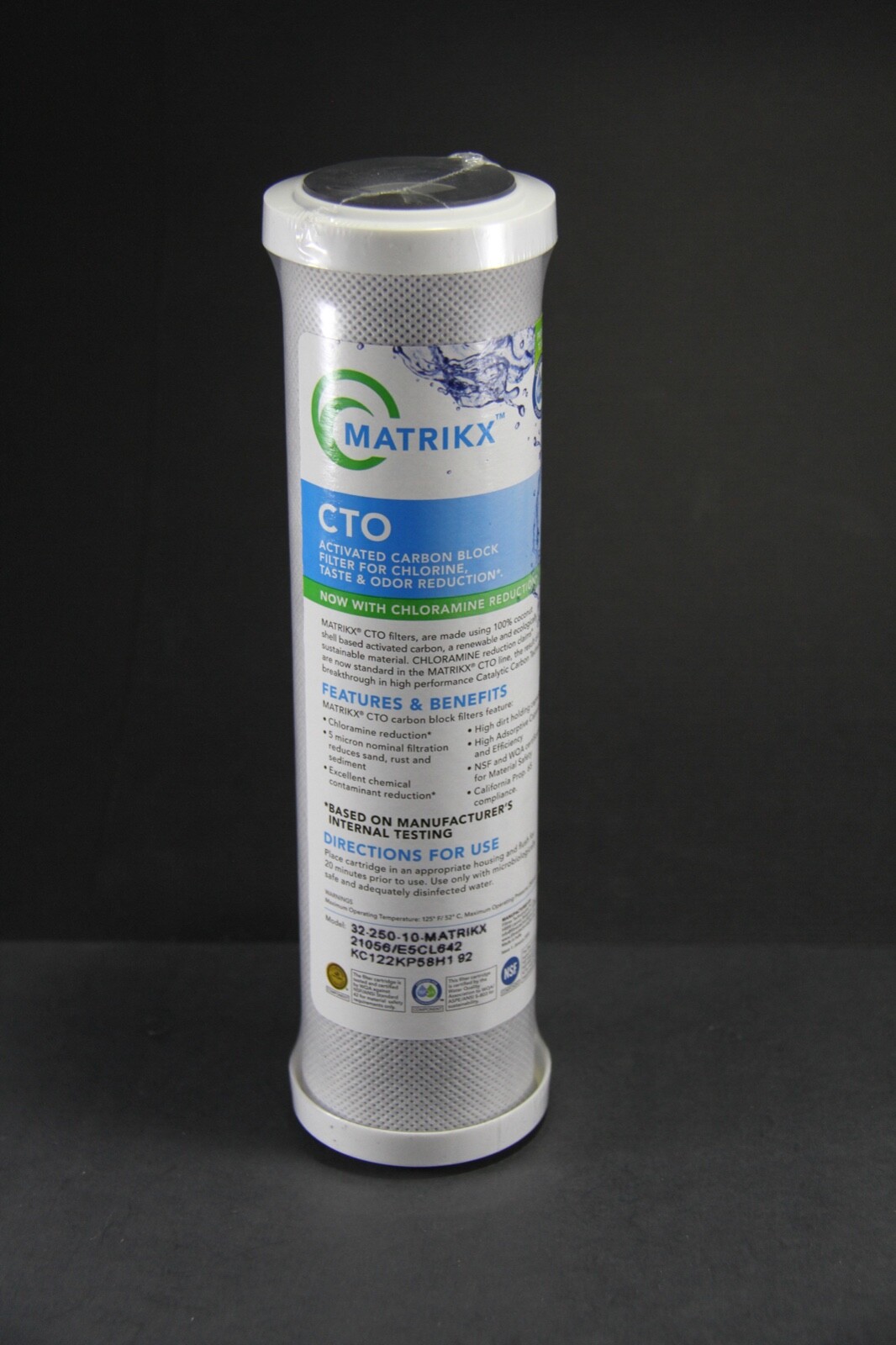 Matrikx CTO Carbon Block Filter (32-250-10-MATRIKX)