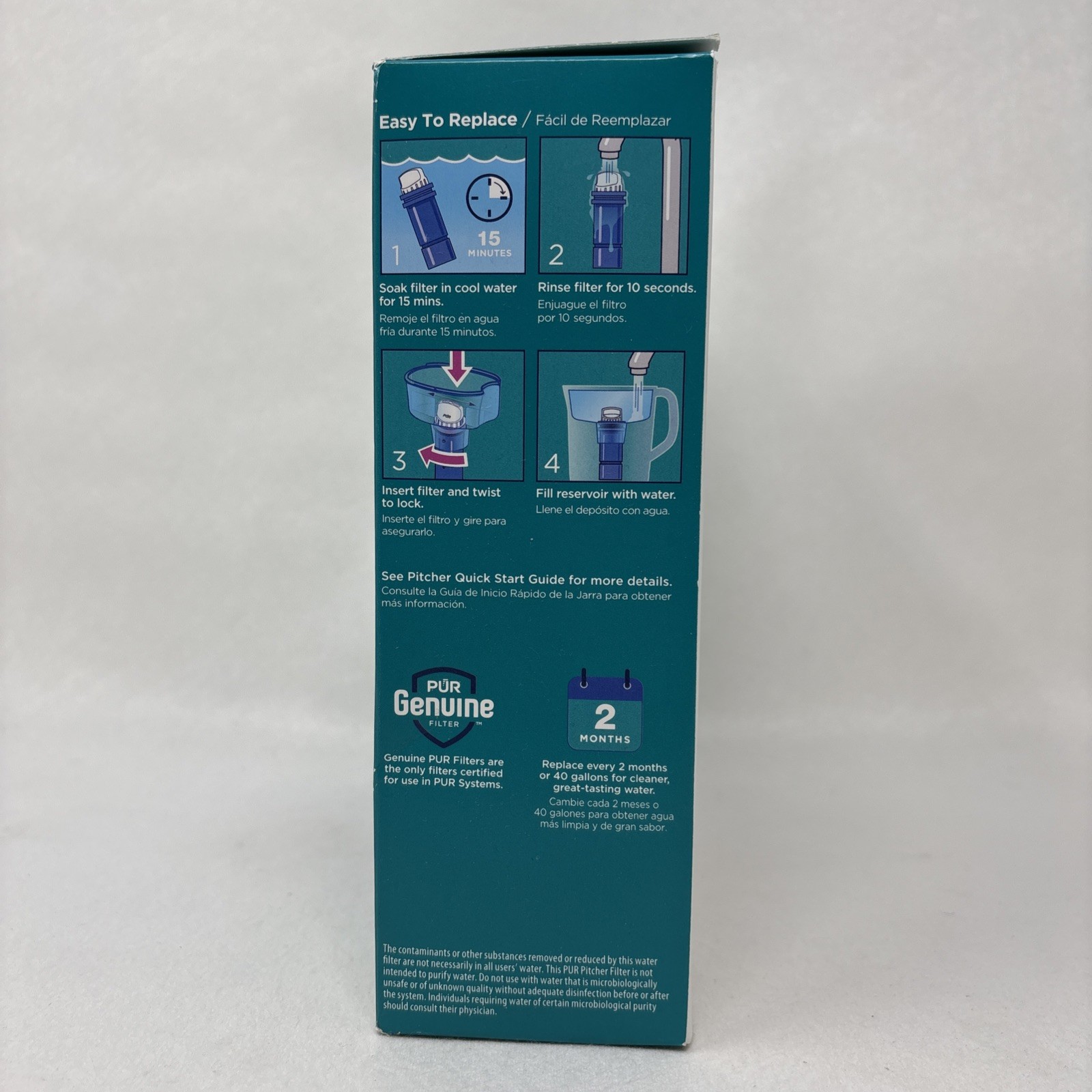 PUR PLUS 2 Count Water Filter Pitcher Replacement NSF Certified Lead Reduction