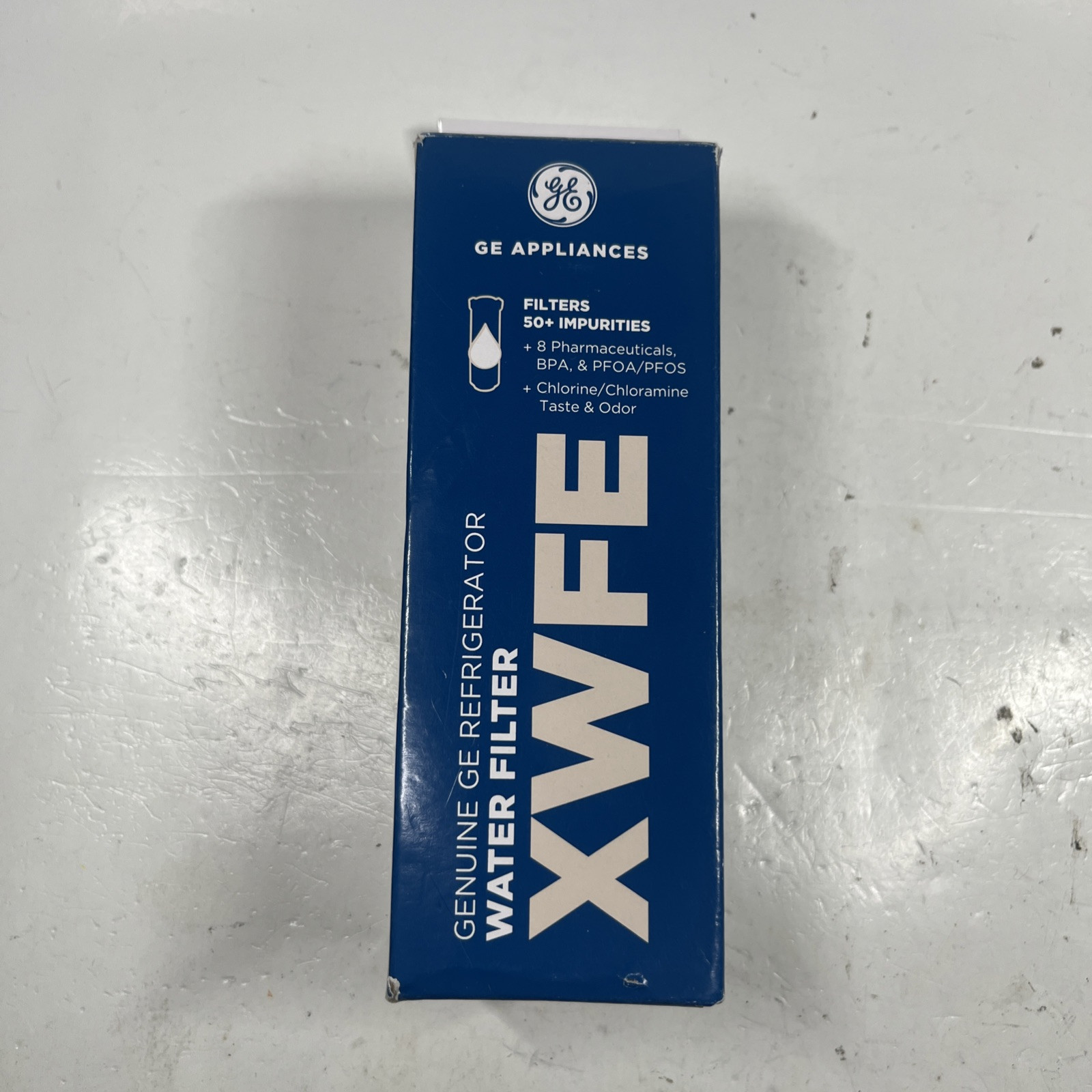Genuine GE XWFE Refrigerator Water Filter – White OEM original No Chip (No Seal)