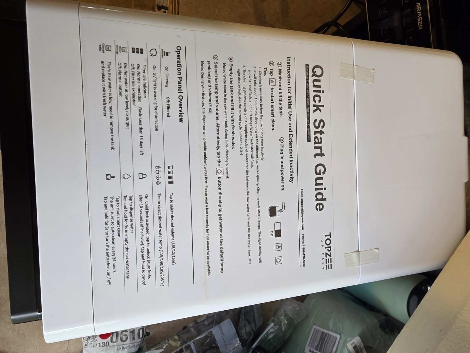 UV Countertop Reverse Osmosis Water Filter System, Hot RO System, 8 Stage