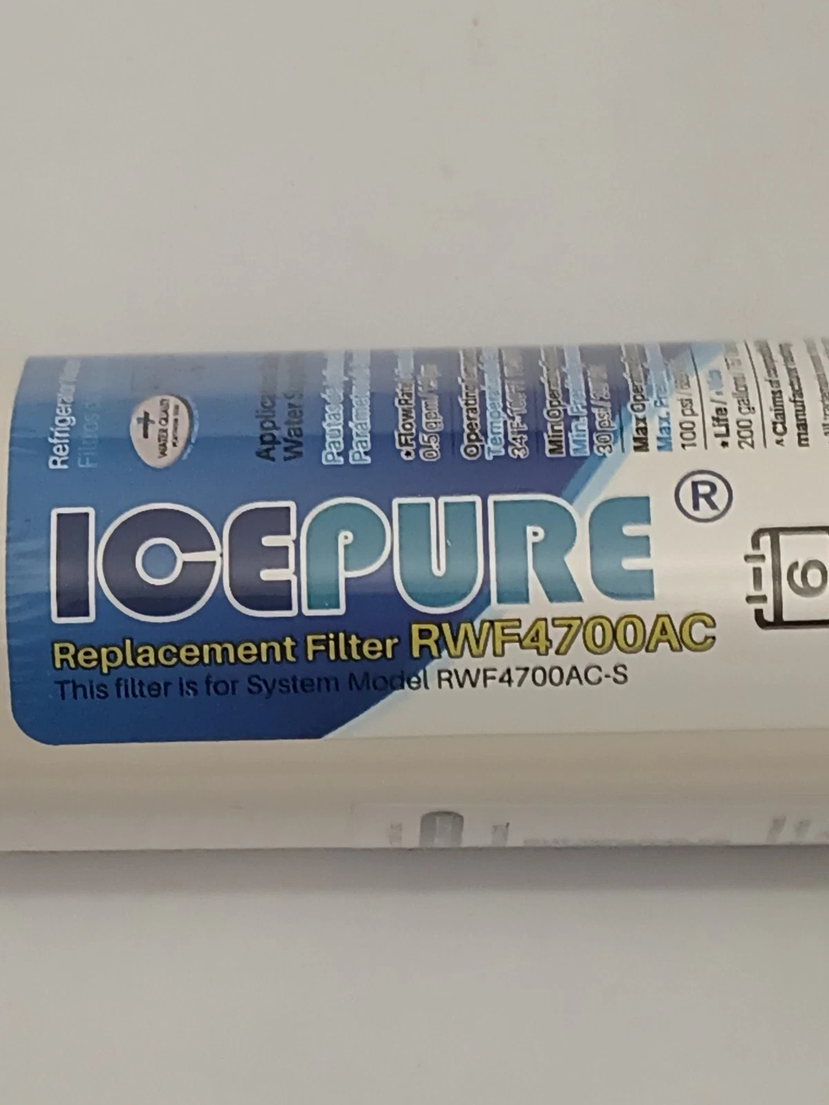 ICEPURE RWF4700AC Water Filter Fits LT1000P, ADQ747935, LMXS28626D, LT1000PC NEW