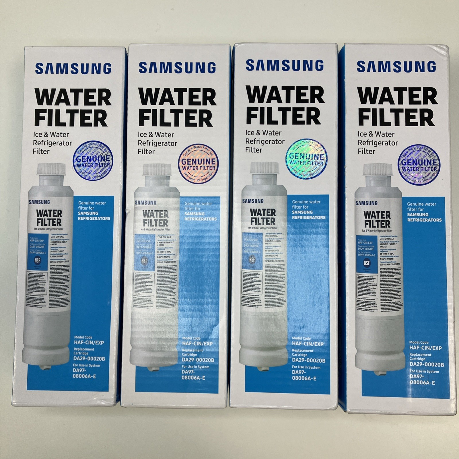 Samsung Refrigerator Water Filter HAF-CIN/EXP DA29-00020B – 4 PACK