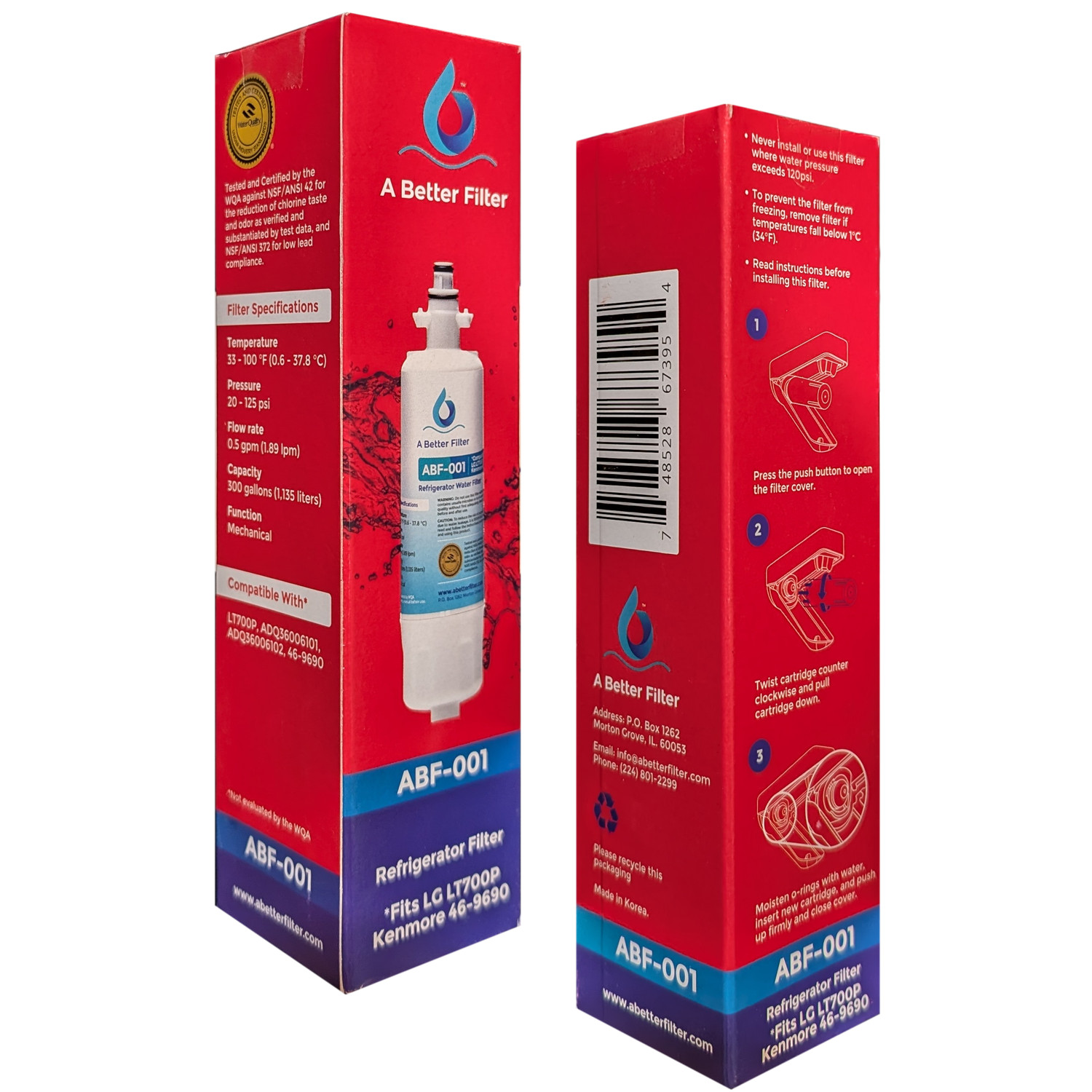 LG Compatible Refrigerator Replacement Water Filter LG LT700P