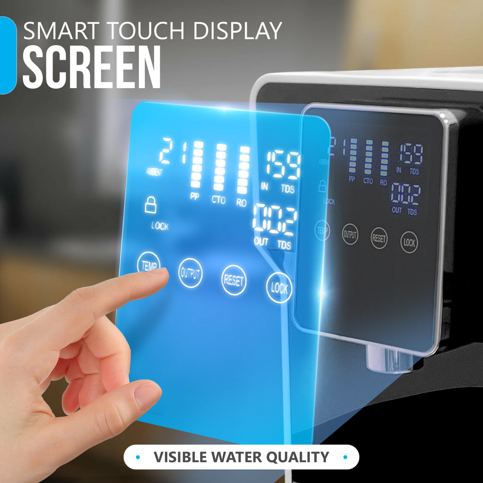 Countertop Reverse Osmosis Water Purifying Dispenser, Instant Hot Water