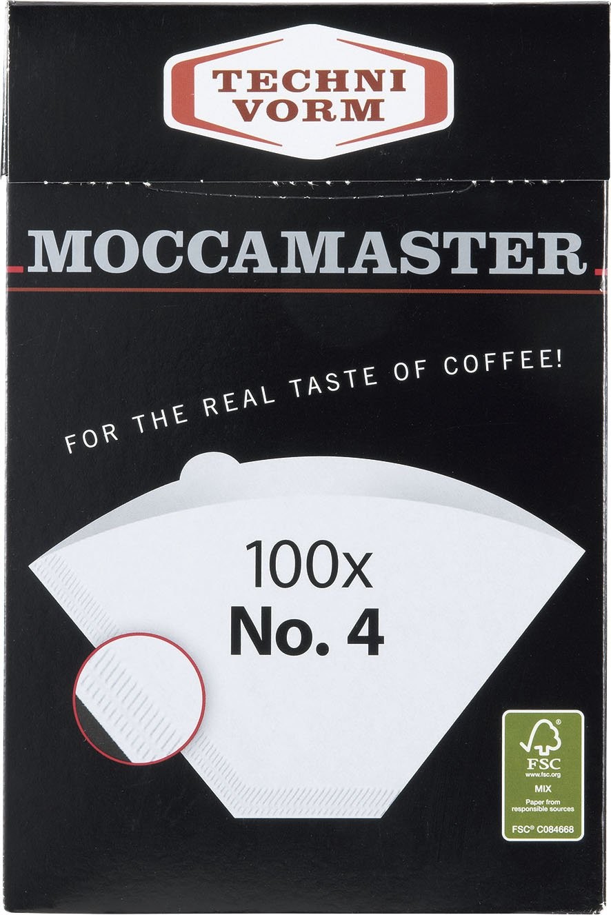 Technivorm Moccamaster #4 White Paper Filters, 100-count per one size,