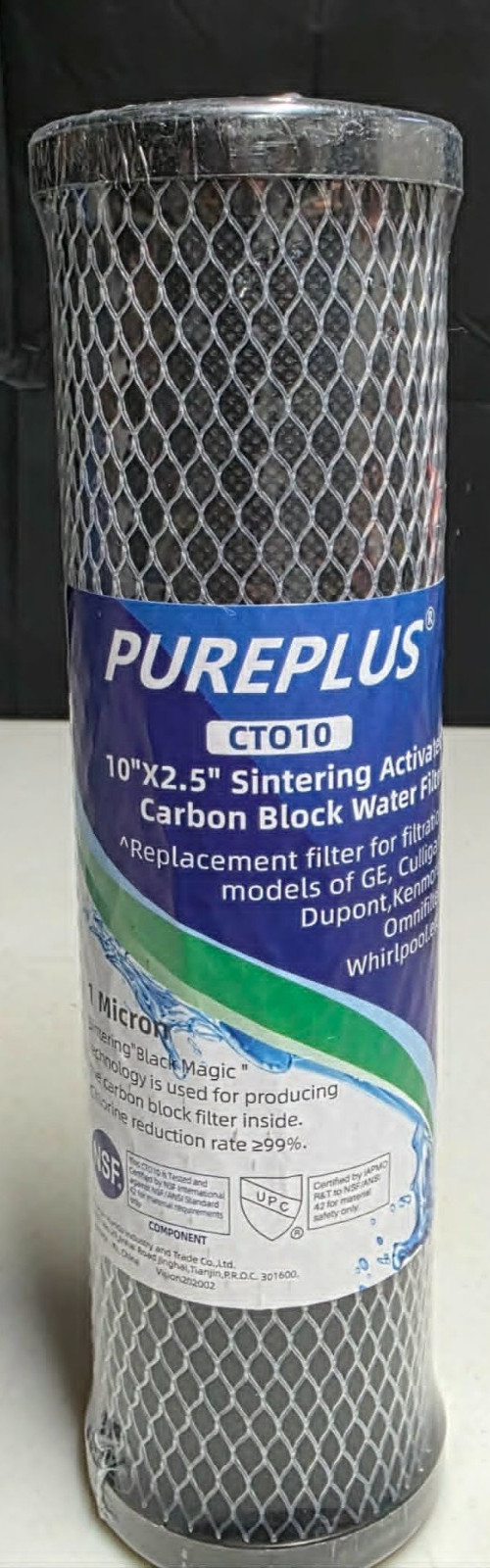 PUREPLUS CTO 10 10″ X 2.5″ Sintering Activated Carbon Block Water Filters (4)