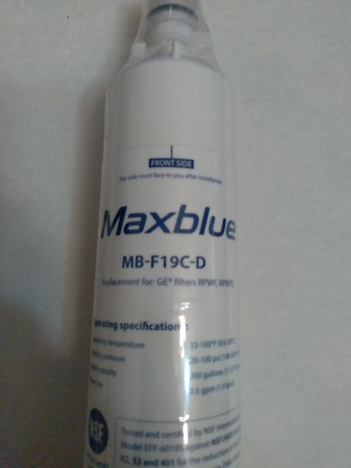 Maxblue MB-F19C-D Refrigerator Water Filter Replacement for GE RPWF RPWFE