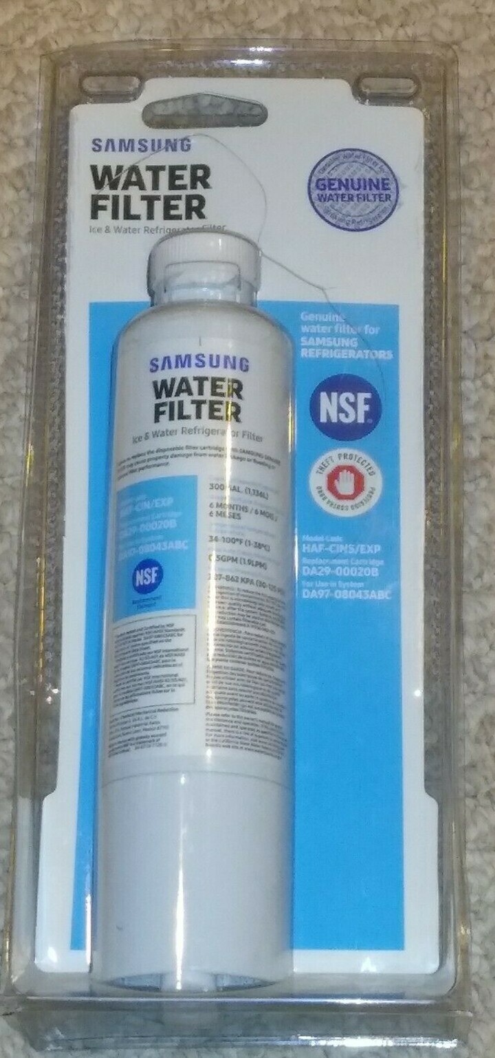 Replacement Carbon Water Filter Samsung Side-by-Side French Door Refrigerator