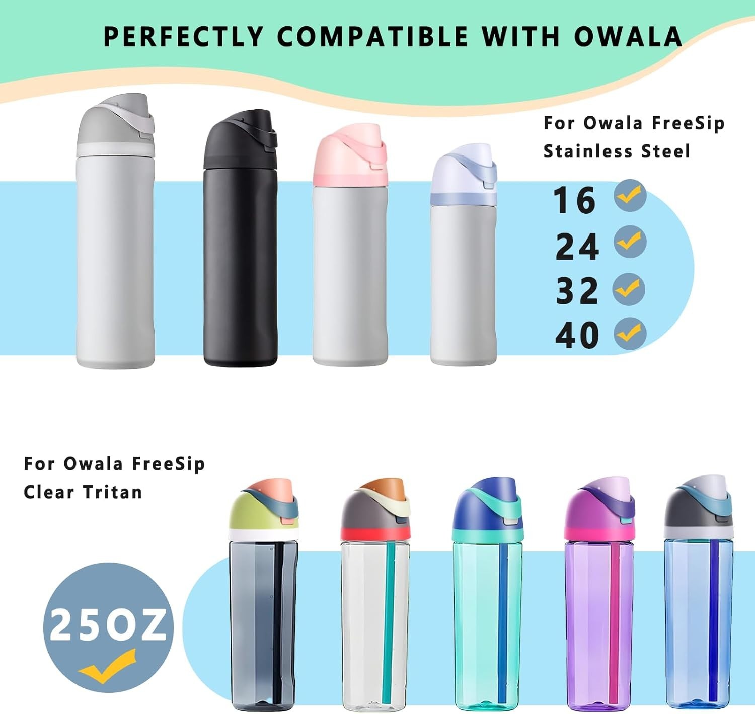 Owala Freesip Replacement Lid, Leakproof, BPA-Free, Forest Green