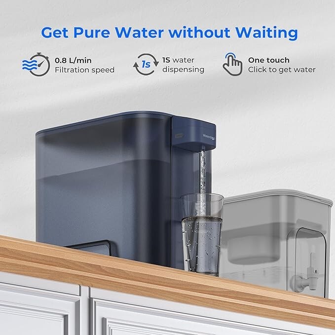 Waterdrop Mega Electric Water Filter Pitcher, Dispenser,With 2 Filter