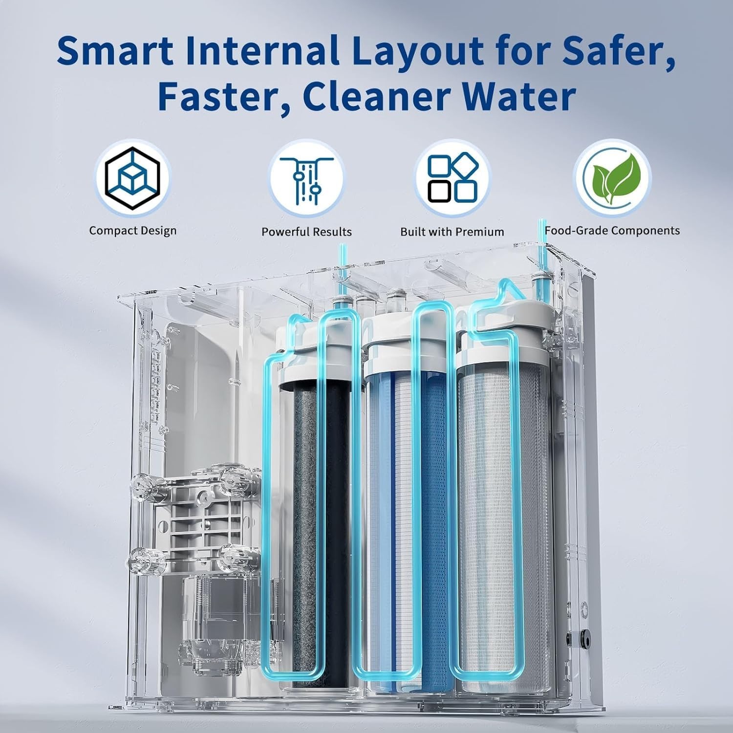 Ontulor S3OP Reverse Osmosis System 9 Stage Water Filter with Tank, New Open Box