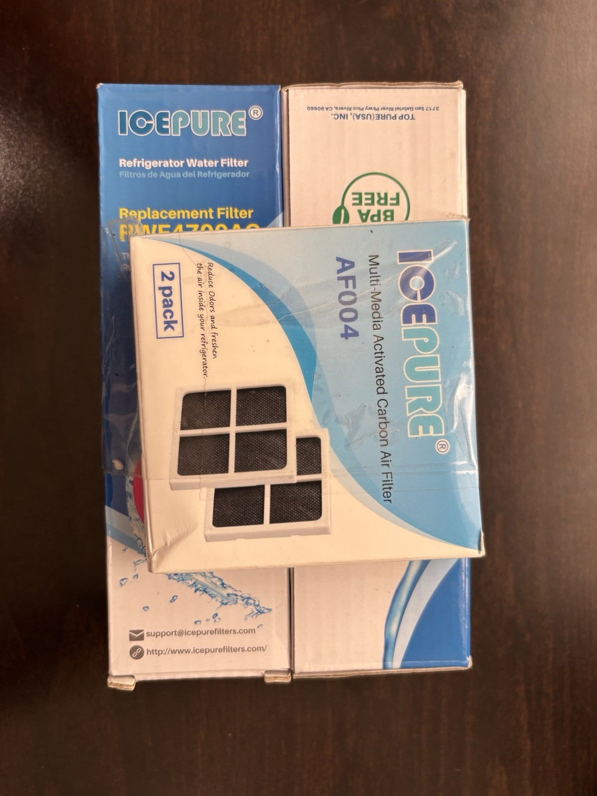 (2) ICEPURE RWF4700AC Filters With Air Filter (AF004) & Reset Tool