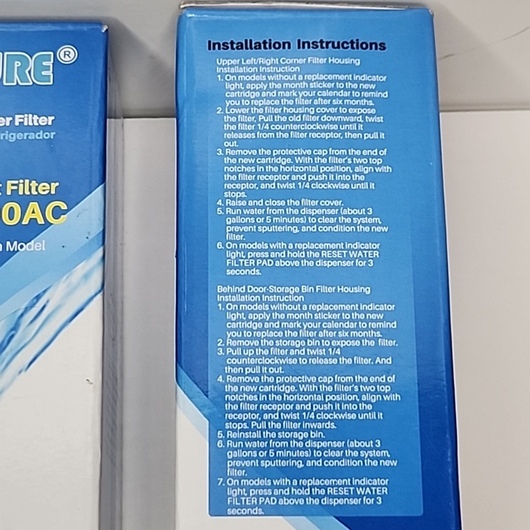 RWF4700AC Water Filter Fit for LT1000P, ADQ747935, LMXS28626D, LT1000PC 2PACK