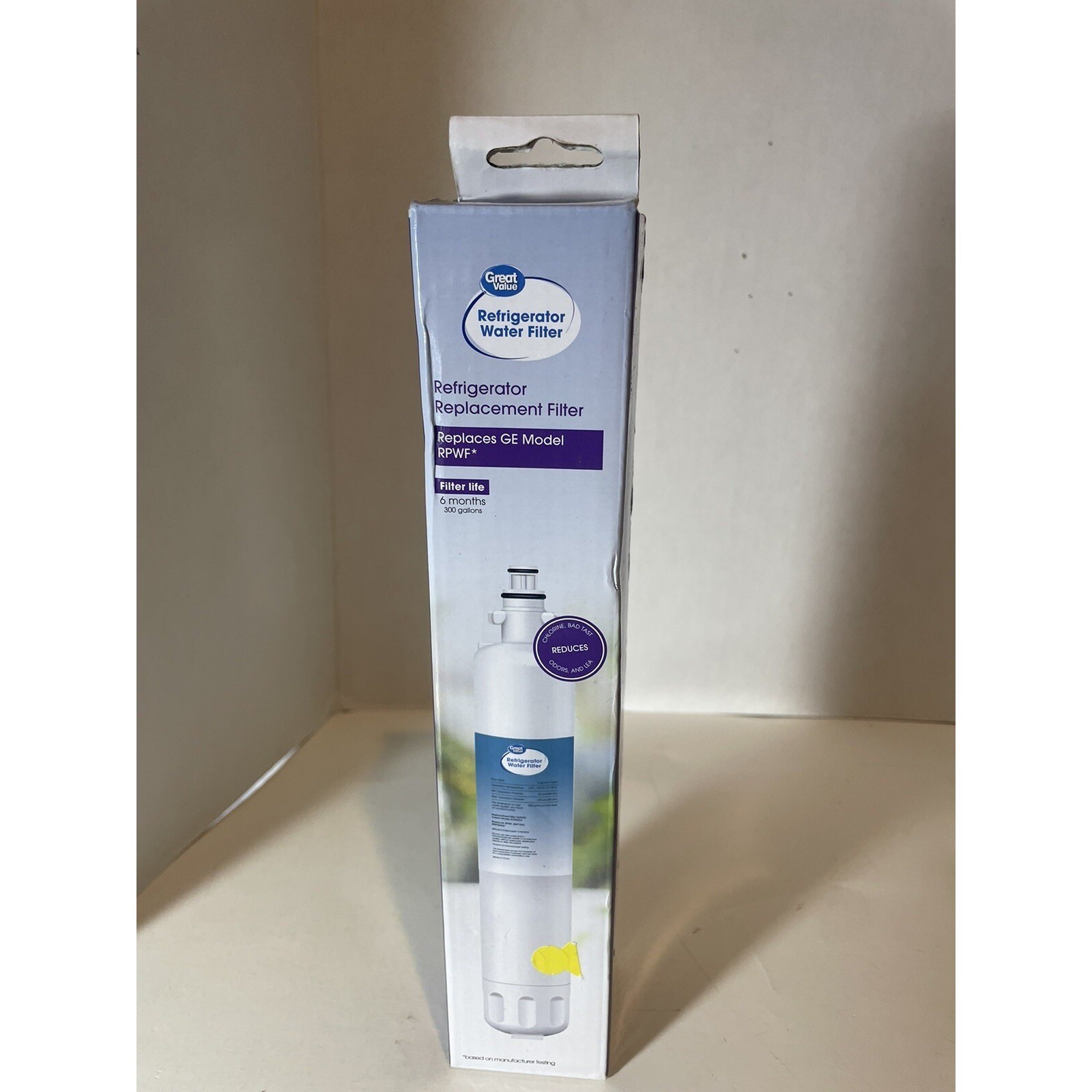 Great Value Refrigerator Water Filter Replaces GE Model RPWF 6months 300 gallons