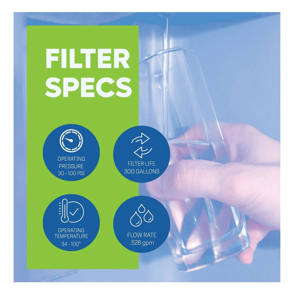 GREAT VALUE Refrigerator Water Filter GVF035 for GE GSWF / Kenmore 46-9914