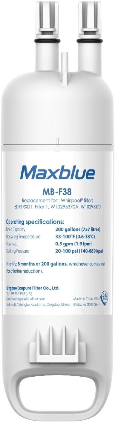 Maxblue MB-F38 Refrigerator Water Filter, Fits Kenmore® 46-9081, 46-9930, 1 Pack
