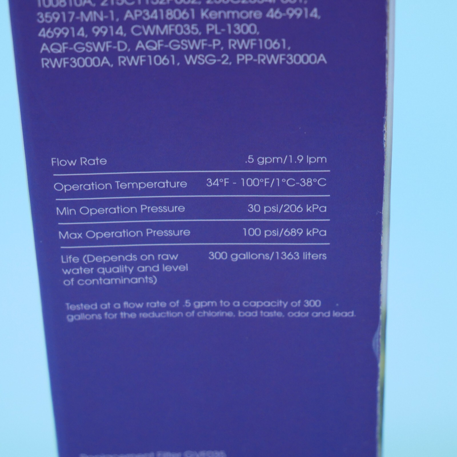 (2)Great Value Refrigerator Replacement Water Filter for GE GSWF &Kenmore46-9914