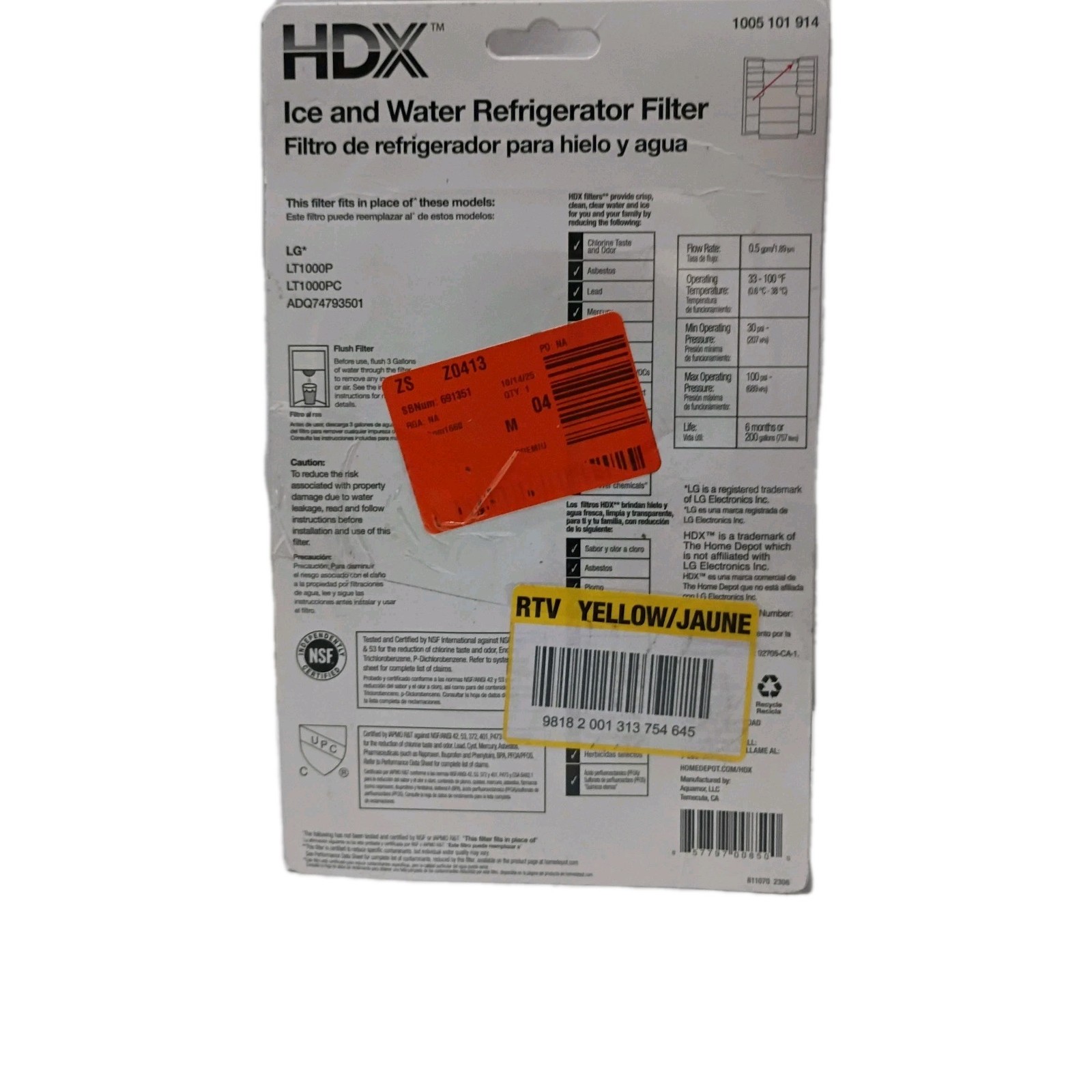 Replacement for LG Model LT1000P (2-Pack) HDX Brand FML-5 – Open Box