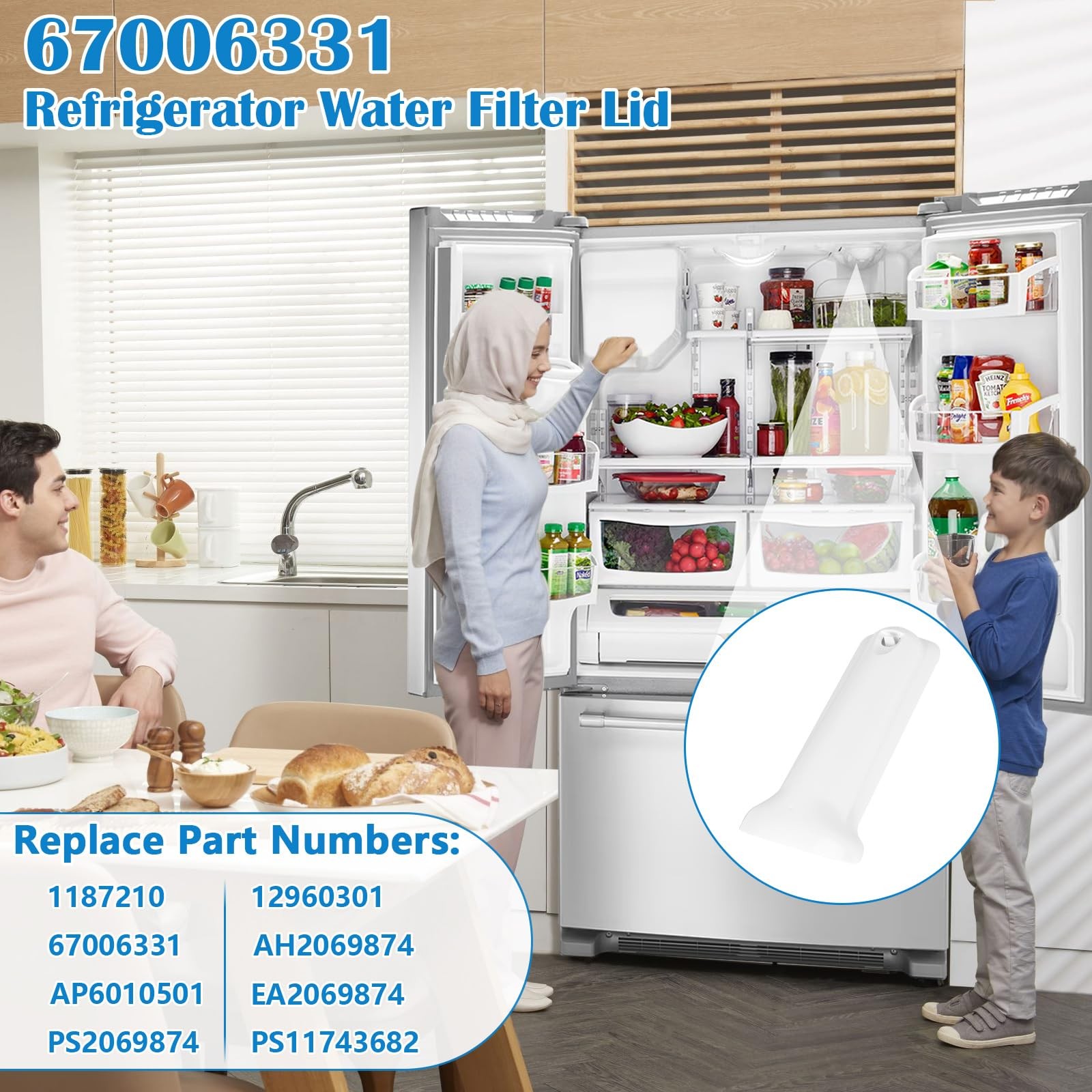 WP67006331 67006331 Replacement for Whirlpool Water Filter Lid, Replaces Part…