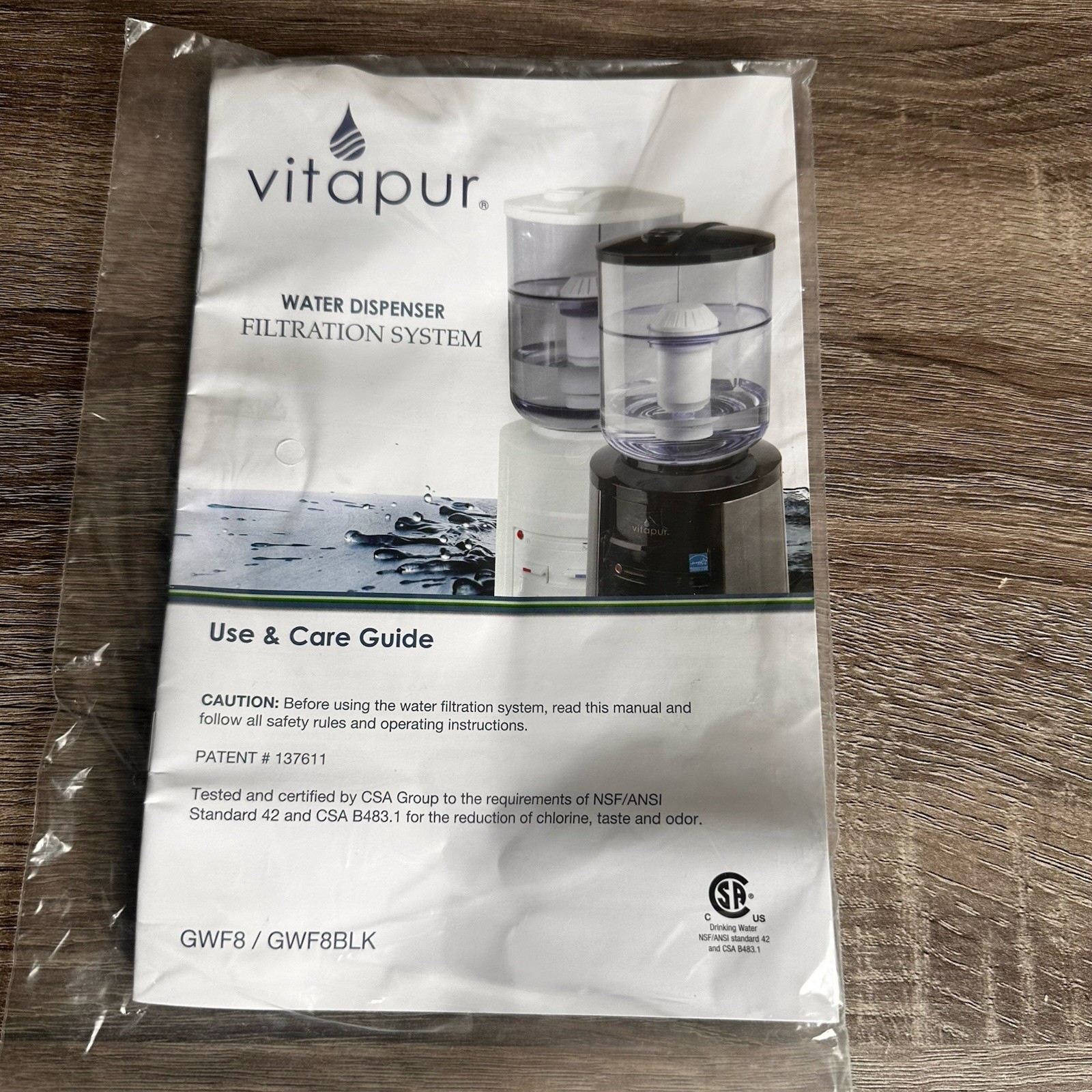 Vitapur Top Load Water Dispenser Filtration System GWF8 Tank 211 Gal/800L New