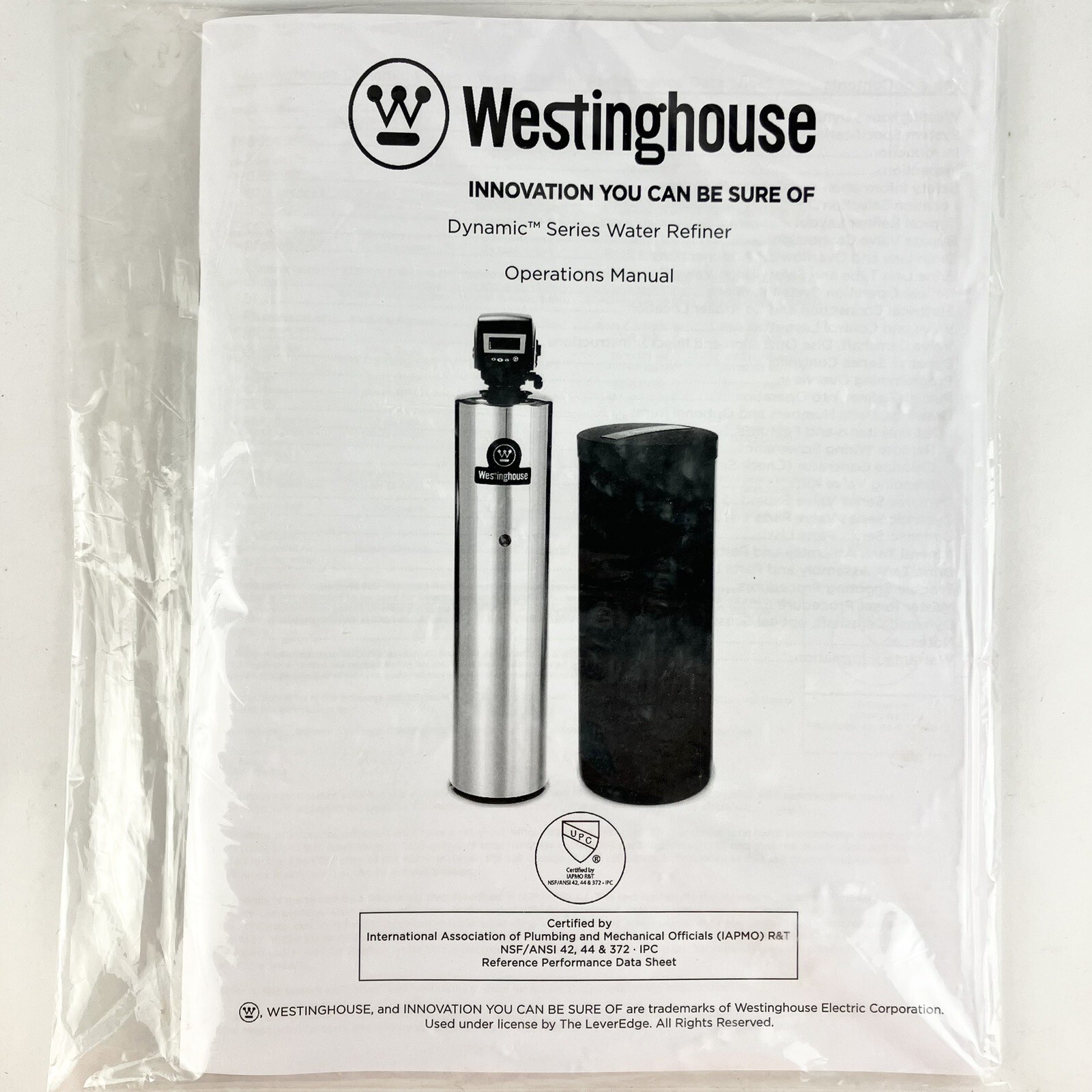 Westinghouse Dynamic Water Refiner Manual Purification Filtration Operation