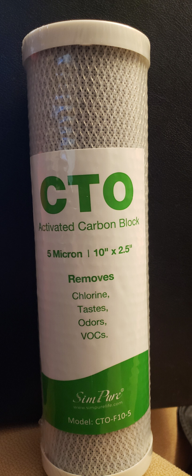 CTO Activated Carbon Block 5 micron 10 x 2.5″ Model CTO-F10-5 (quantity 4)