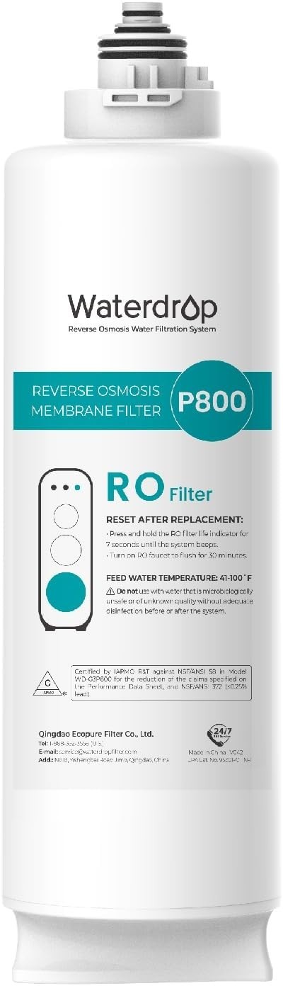 Waterdrop WD-G3P800-N2RO Filter, Replacement for WD-G3P800-W RO System