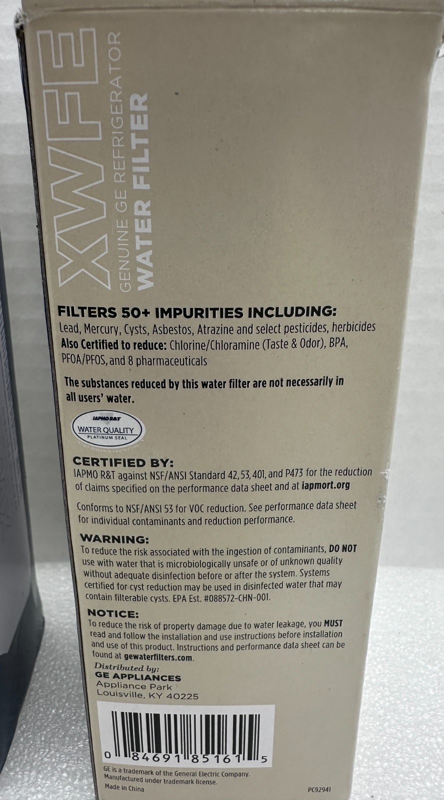 2 pk GE Genuine Refrigerator Water Filter Replacement XWFE without Chip READ