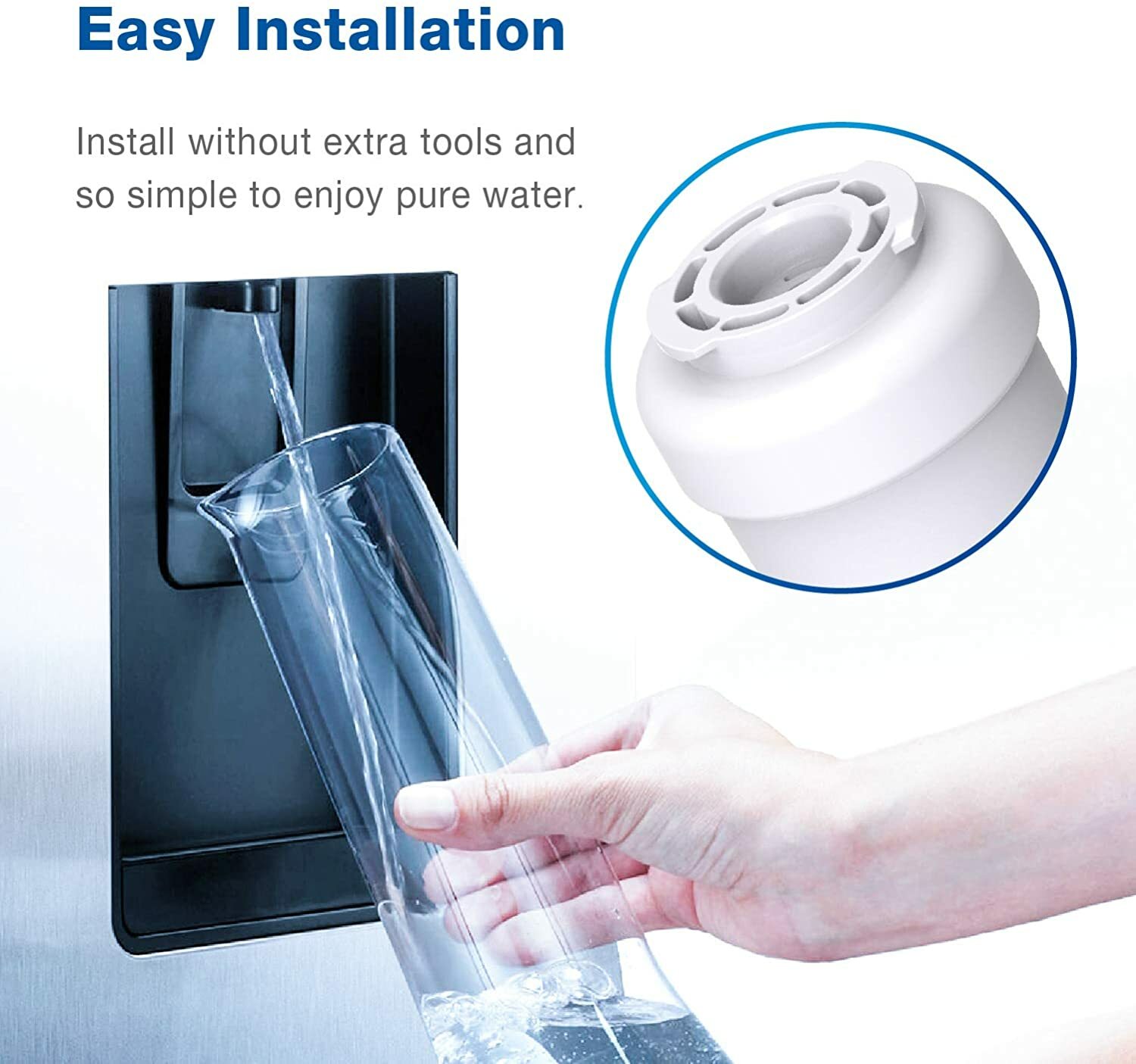 Waterspecialist MWF Refrigerator Water Filter, Replacement for GE® MWF (2)
