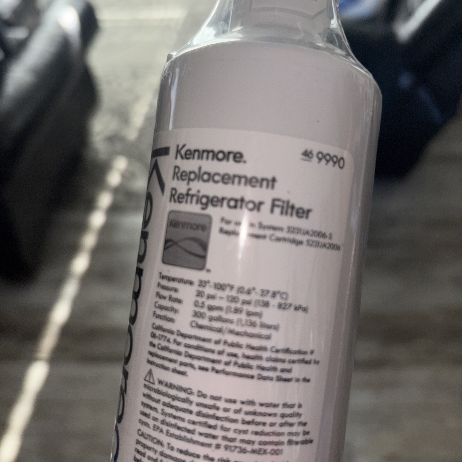 Kenmore 9990 Water Filter For Aqua Optima Evolve – White