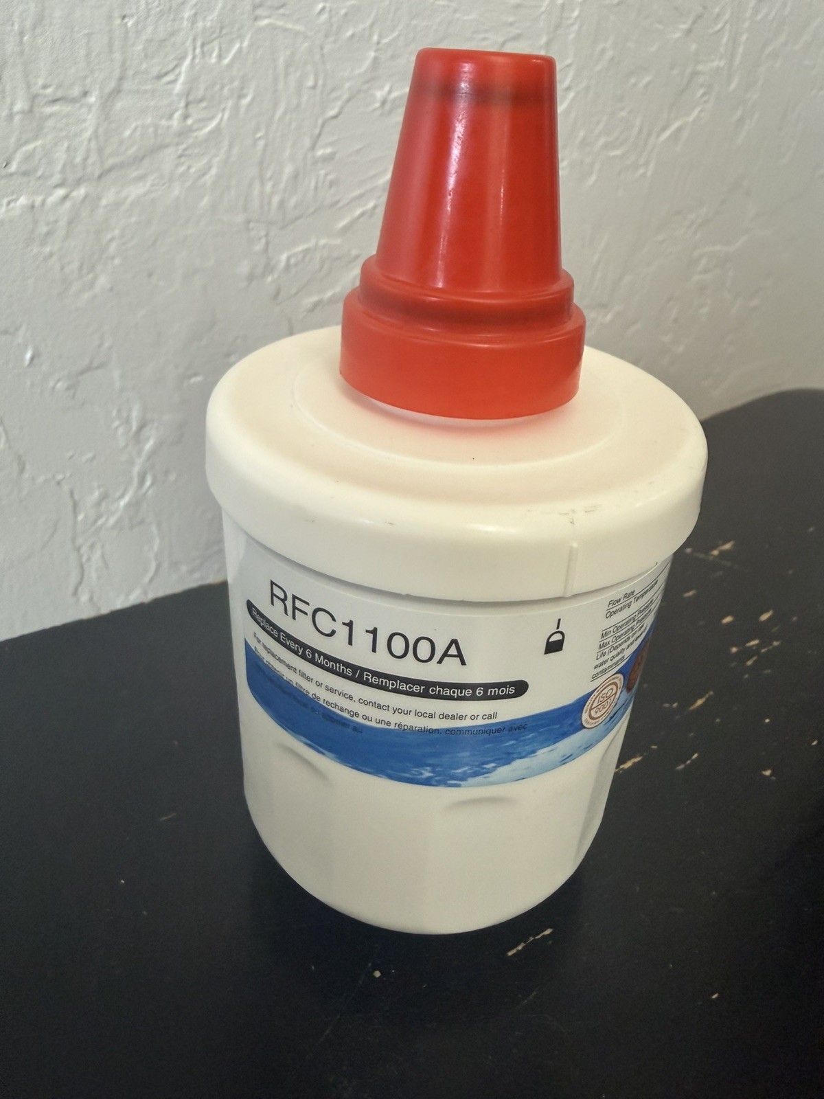 Refridgerator Water Filter RFC 1100A replacement – New but outer plastic removed