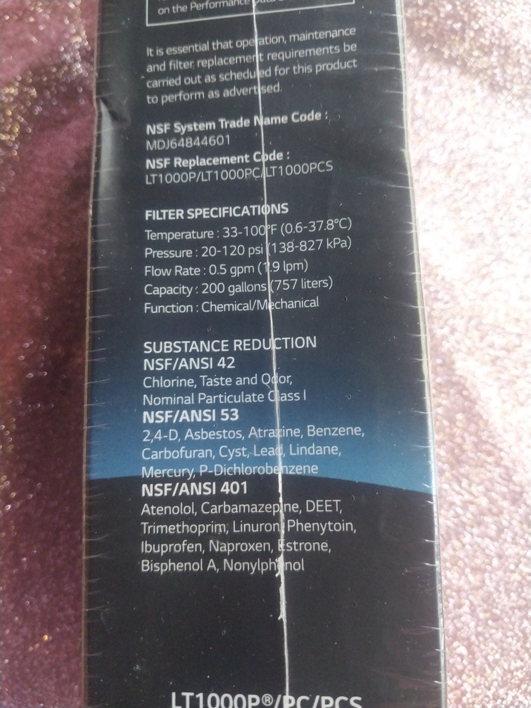 LG LT1000P Replacement Water Filter