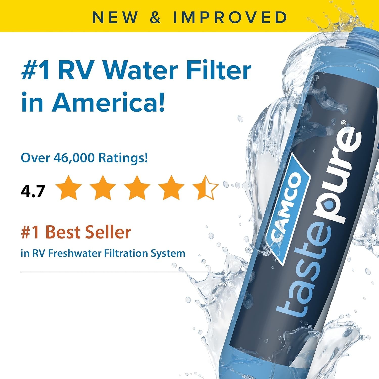 Tastepure RV Water Filter – Advanced RV Inline Water Filter with Flexible Hose