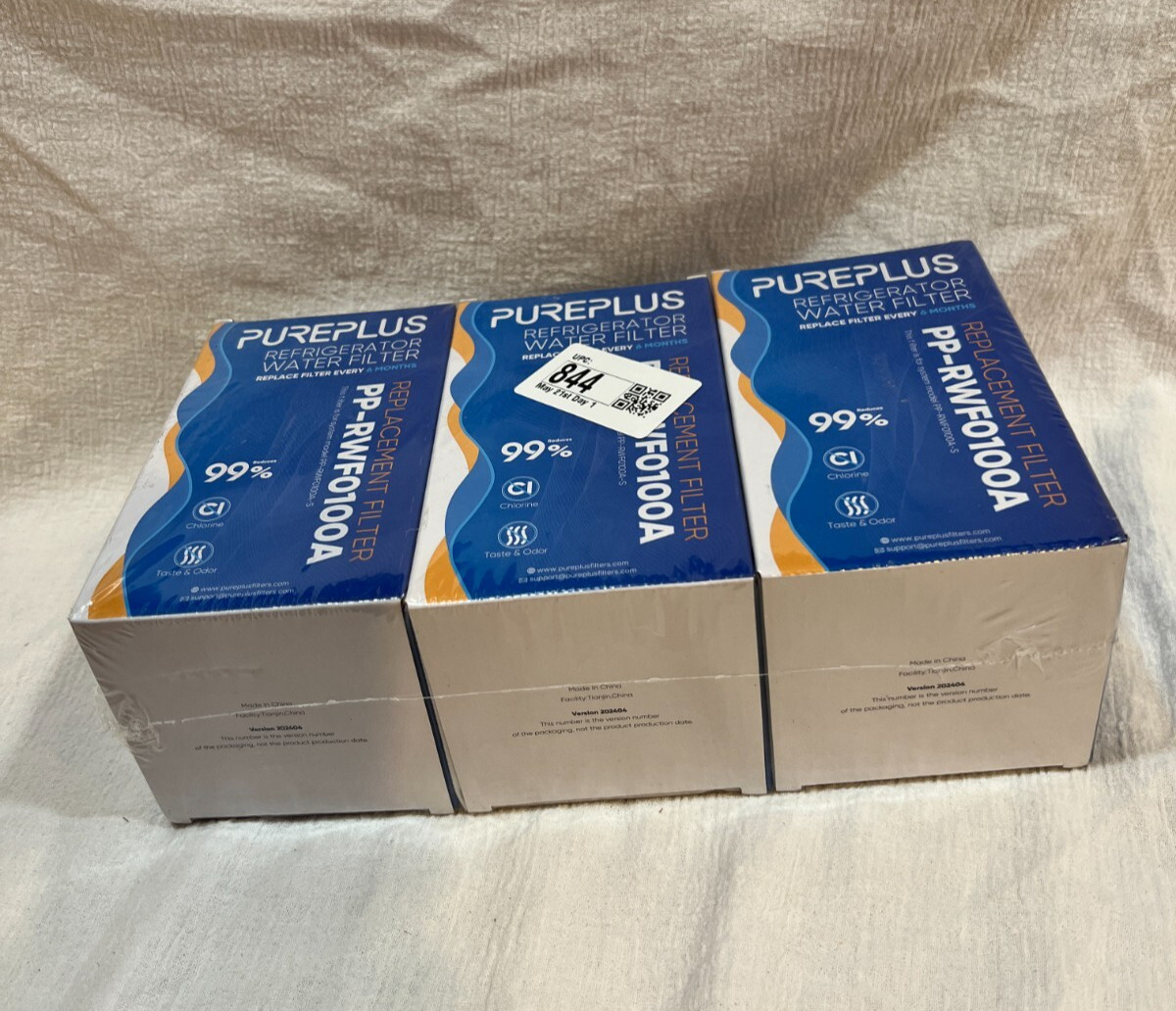 Water Filter Replacement GE XWF Refrigerator PUREPLUS PP-RWF0100 3 pack Sealed