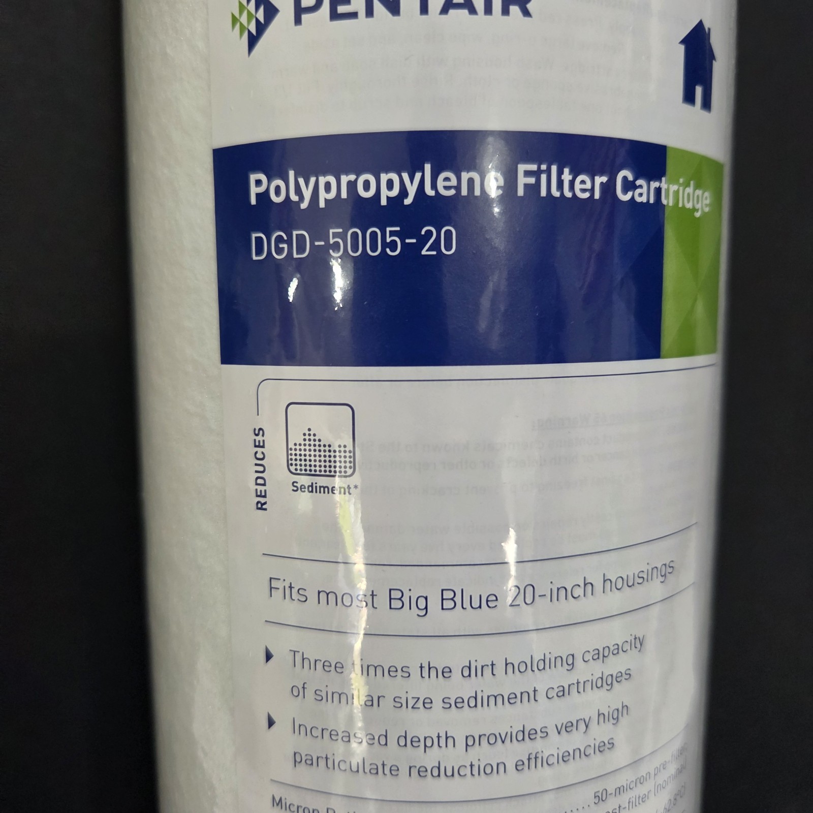 Pentair Polypropylene Big Blue Sediment Filter Cartridge DGD-5005-20- New Sealed