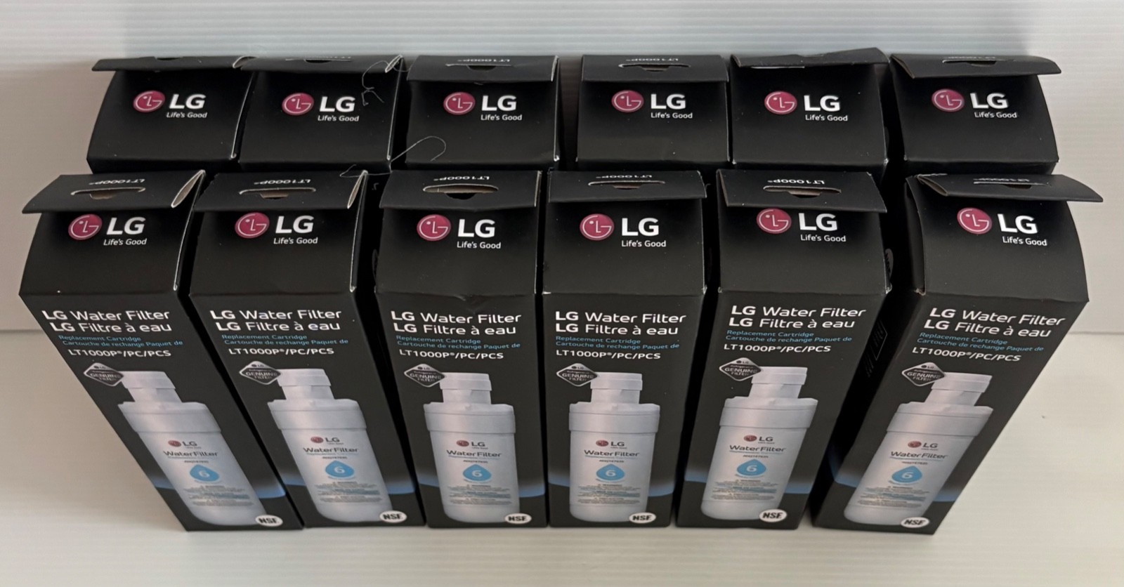 LOT OF * 12 * GENUINE LG WATER FRIDGE FILTERS LT1000P/PC/PCS BRAND NEW SEALED