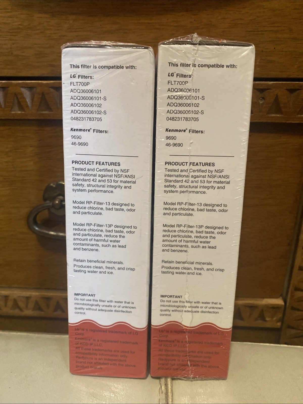 Lot X2 Redy Pure RP-Filter-13/13P Replacement Water Filter Fits LG Kenmore