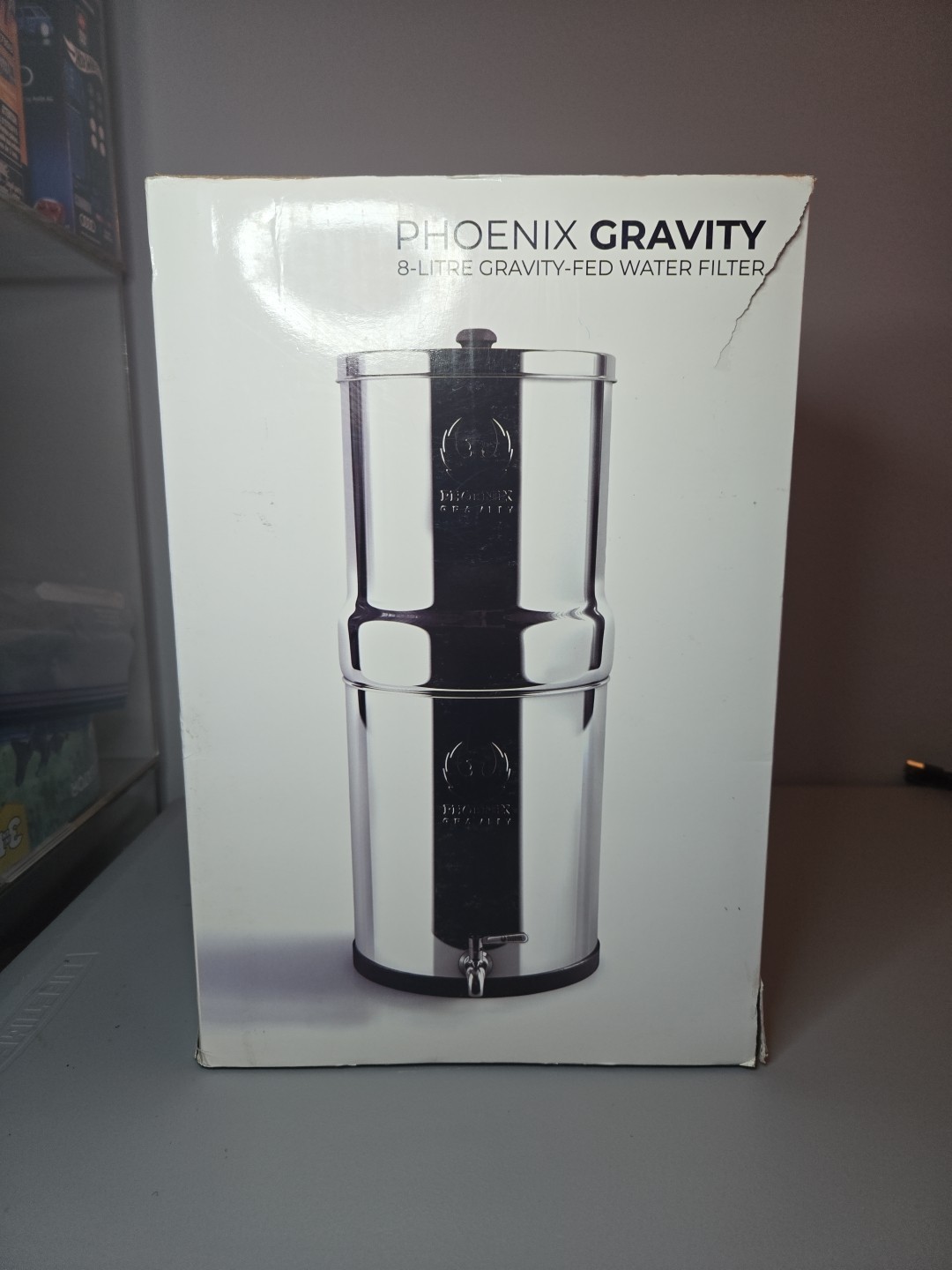 Phoenix Gravity-Fed Stainless Steel 8-LITRE Camping & Countertop Water Filter