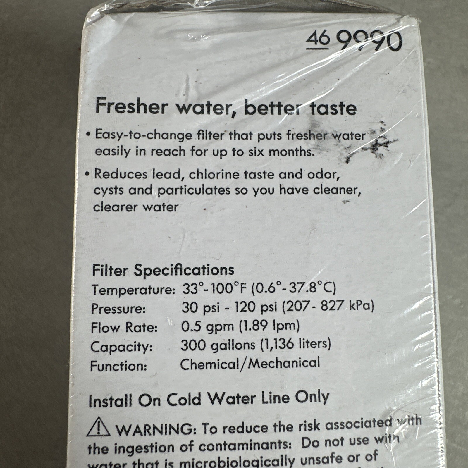 New Kenmore OEM Clear 46-9990 Premium Refrigerator Filter Sealed 469990 9990 NIB