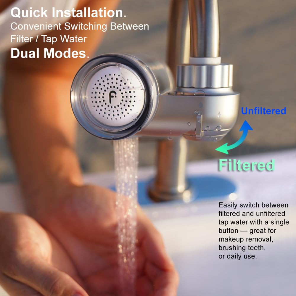 Skincare Filter 2.0 – 99.9% Chlorine Removal for Hydrated Skin (Chrome)