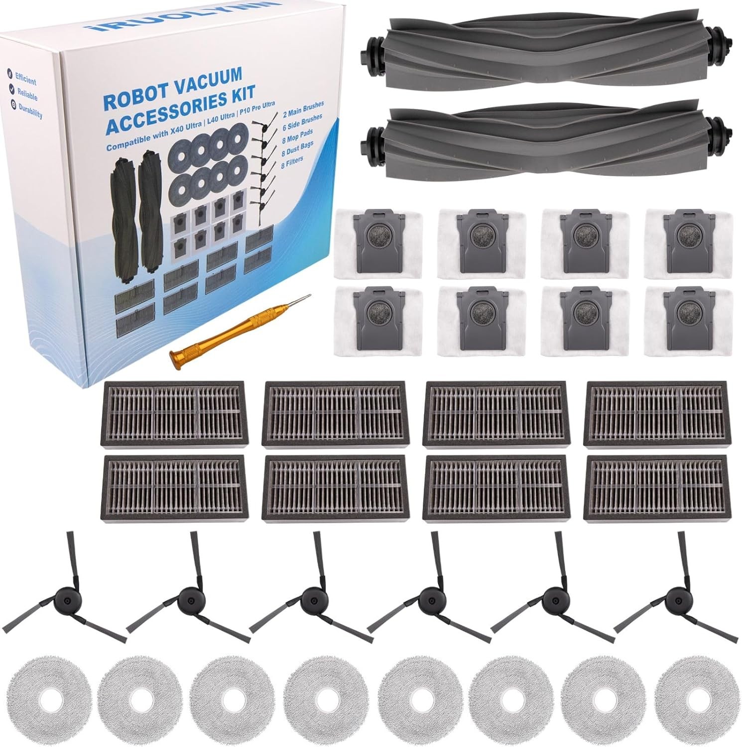 Replacement Accessories Parts Kit Compatible with Dreame L40 Ultra X40 Ultra