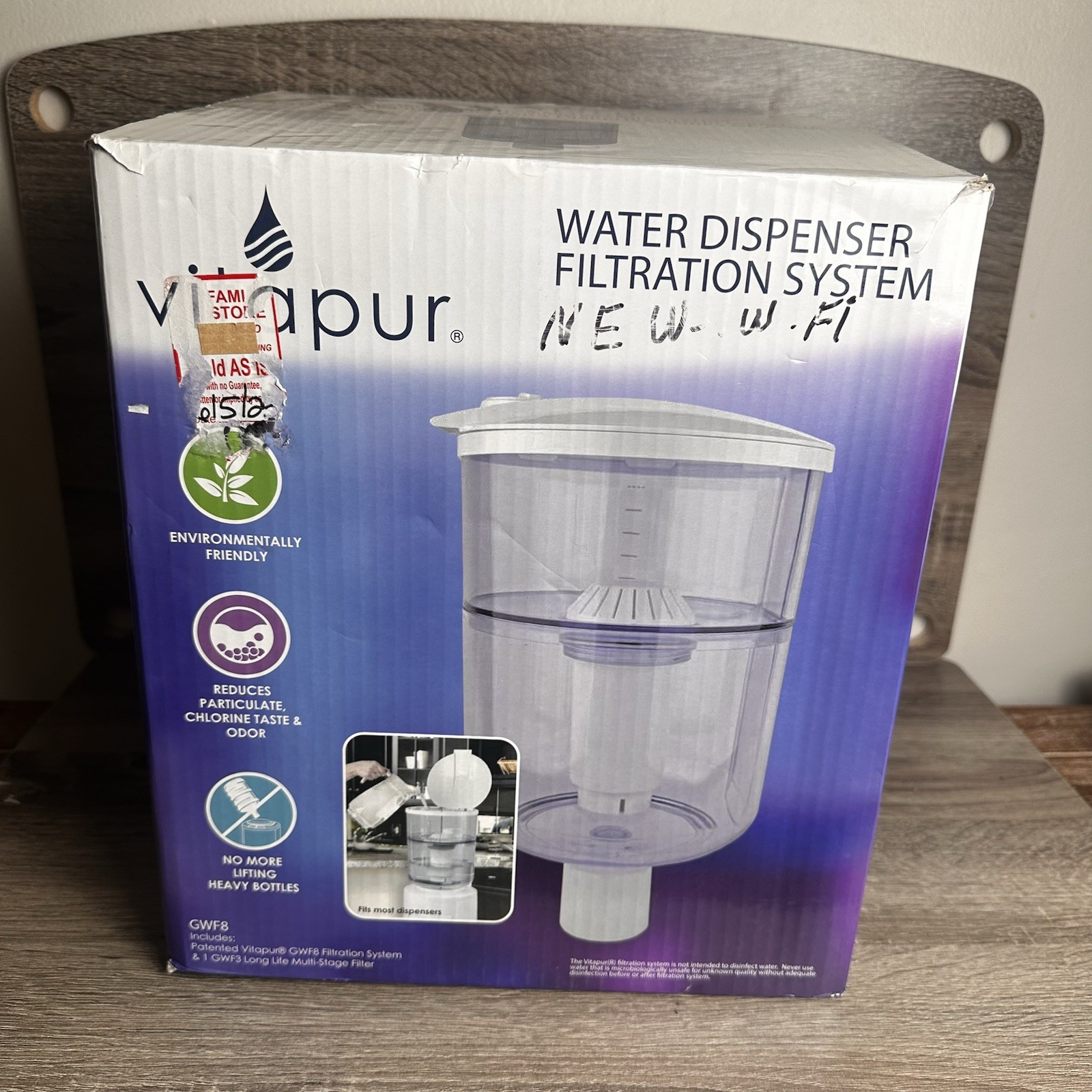 Vitapur Top Load Water Dispenser Filtration System GWF8 Tank 211 Gal/800L New