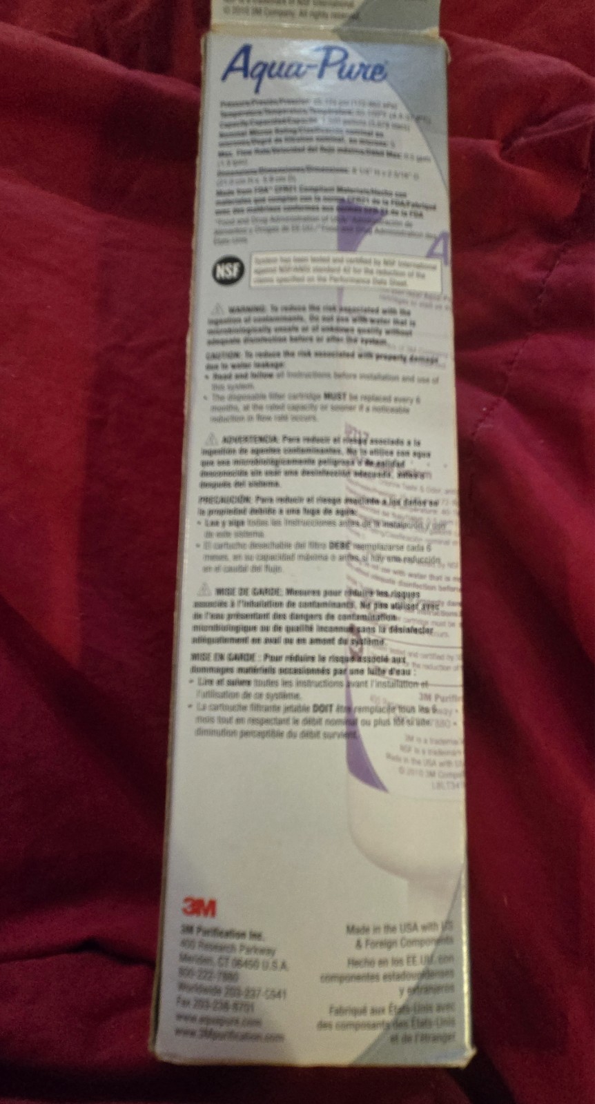 3M Aqua-Pure in-line filtration system, AP717 Triple Action Filter NEW