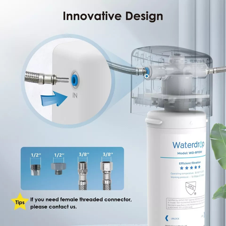 Waterdrop 10UAW Under Sink Water Filter System,NSF/ANSI 42 Certified, 8K Gallons