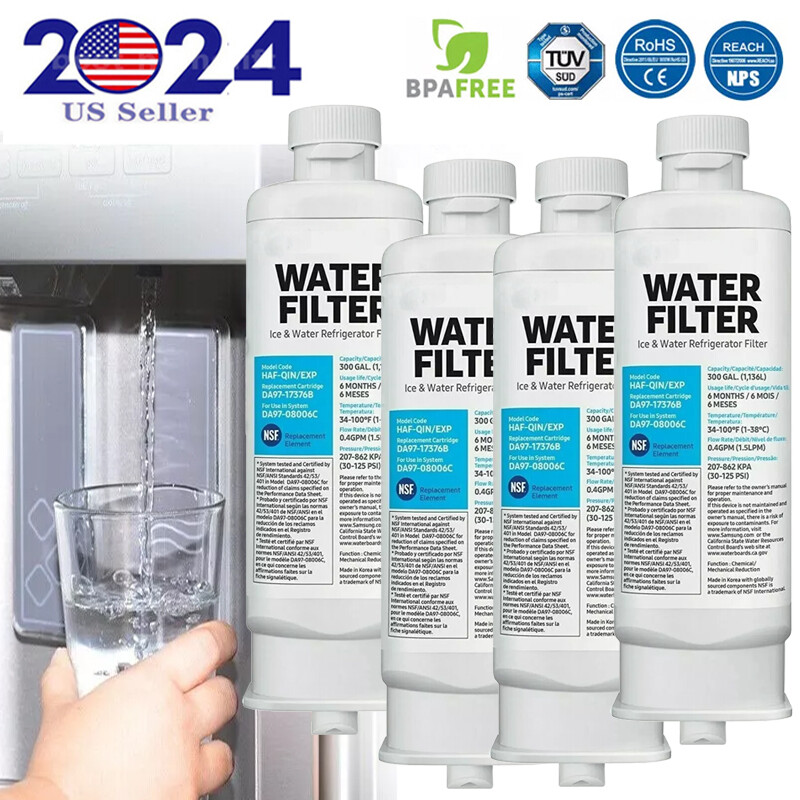 For SamSung 1-4Pcs REFRIGERATOR Water Filter DA97-17376B DA97-08006C HAF-QIN/EXP