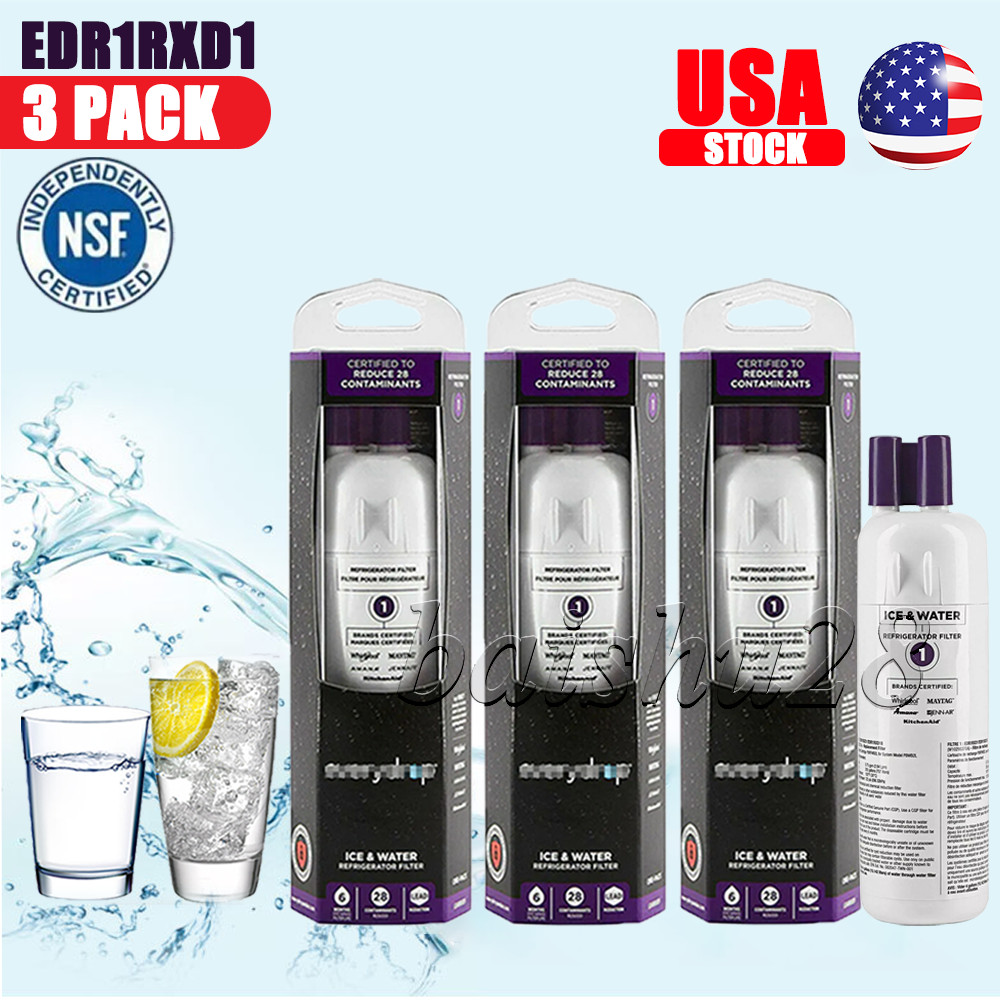 3 PACK ΕDR1RXD1 Refrigerator Wate Filter 1 Replacement NEW FREE SHIP