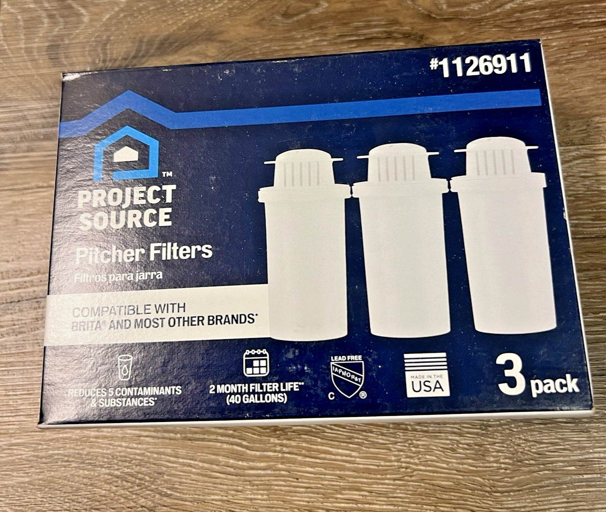 Project Source Replacement for Brita® (and others) Water Pitchers Filte #1126911