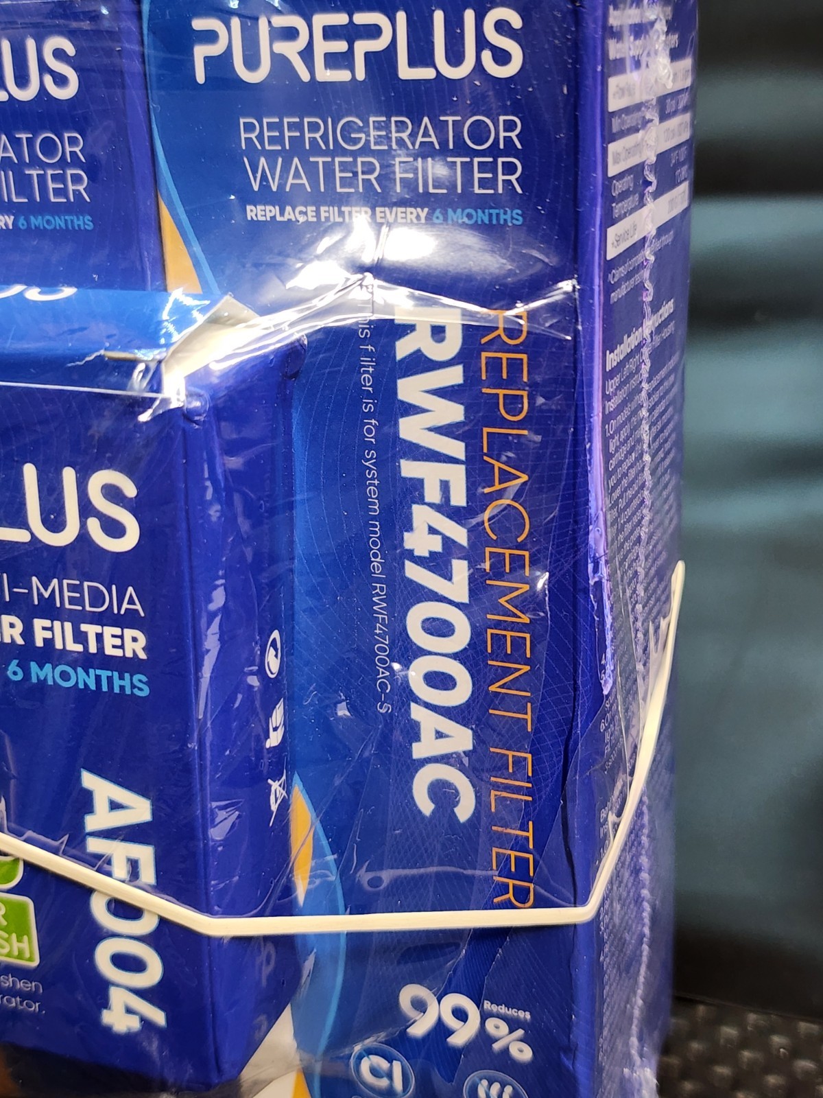 3 Pack – PUREPLUS Water Filter RWF4700AC – Air Filter AF004 Fit for LG & Kenmore